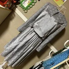 レトロ古着 ツーピース風 レース✧ ビッグカラー ワンピース ヴィンテージ 古着