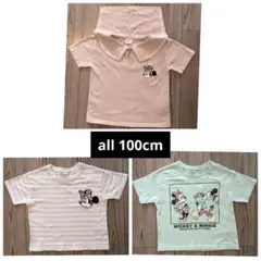 littc ミニーマウス セーラー襟 Tシャツ ピンク 100cm