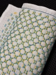 刺し子ふきん完成品　井桁つなぎのサムネイル