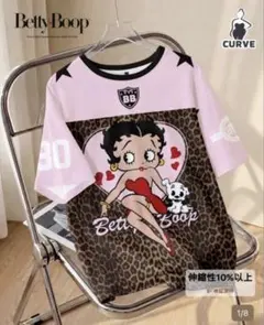 Betty Boop グラフィック 半袖Tシャツ ピンクレディース　ベティちゃん