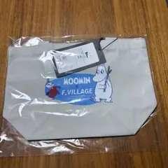 ムーミン×Fヴィレッジ　ロゴランチトートバッグ　グレー　エスコンフィールド