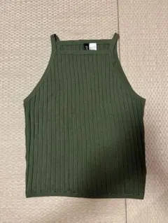 H&M オリーブグリーン ノースリーブ M