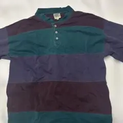 FIBRES ストライプ ポロシャツ Mサイズ