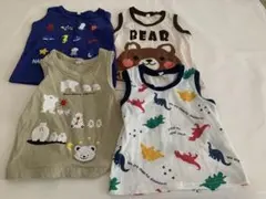 子供 キッズ ベビー タンクトップ 4枚セット