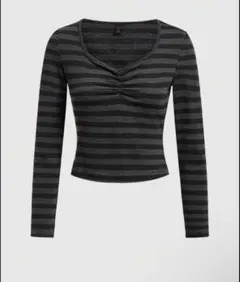 SHEIN シーイン ROMWE ロングスリーブストライプTシャツ
