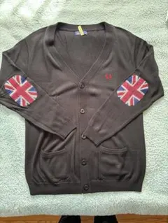 フレッドペリー（Fred Perry）ユニオンジャックエルボーパッチカーディガン