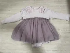 アプレレクール　フリル付き長袖　ワンピース風ロンース