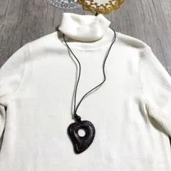 【淑女向け】木製　ロングネックレス