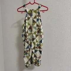 しまむらsoftcheese パッチワークサロペット　90 人気　即完　インスタ