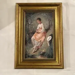 シャルル　シャプラン　鳥の巣を持つ女　油彩　カンヴァス シャルル シャプラン 鳥の巣を持つ女 油彩 カンヴァス 複製絵 - メルカリ