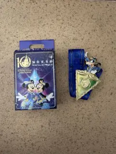 上海ディズニー10周年記念グッズ グーフィー フラッグマグネット