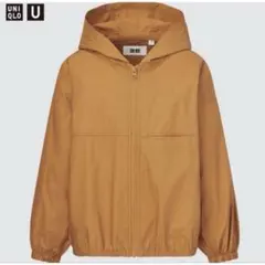 UNIQLO U フーデッドブルゾン 150cm キャメルオレンジ