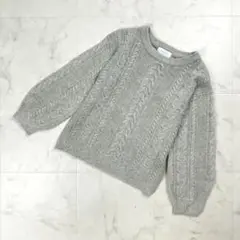 SIMPLICITEE 羊毛 織紋針織衫 灰褐色 F尺寸*JD915