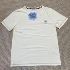 クリーム色 ロゴ入り Tシャツ