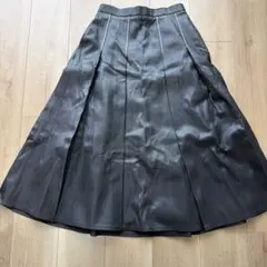 【CELFORD】レザーフレアスカート　ブラック