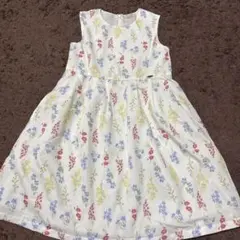 美品プティマイン ボタニカル柄ワンピース　130cm