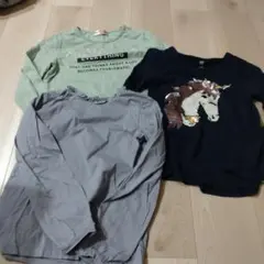 ricerca ricerca ミントグリーン 長袖カットソー 100cm