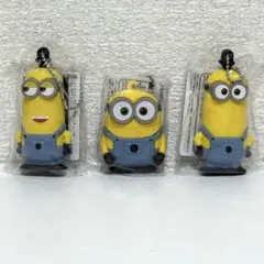 ミニオンズ 3Dラバーマスコット3種セット