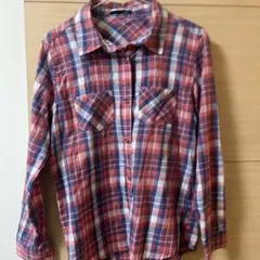 DouDouチェック柄 長袖シャツ