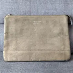極美品　バーバリーブラックレーベル クラッチバッグ 黒/青のサムネイル