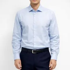 Ermenegildo Zegna ゼニア シャツ M スリムfit 水色