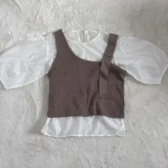 ニットとバルーンスリーブのセット