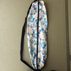 青い花柄 ヨガマットケース