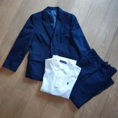 COMME CA ISM ネイビー スーツ キッズ ラルフローレン 長袖ポロ3点