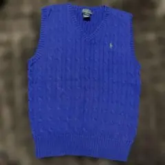 【美品】150相当Polo by Ralph Lauren ケーブル編みベスト