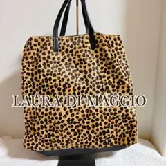 ローラ ディ マッジオ レオパード柄 ハラコ レザー トートバッグ 2way
