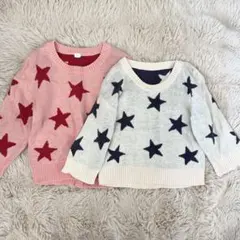 キッズ ベビー ニット お揃い 年子 2点セット 60 70 80