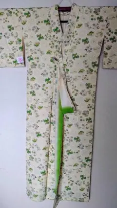 【値引き2/1迄】袷 小紋　クリーム色地柄物