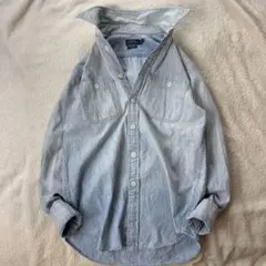 ポロラルフローレン ダンガリーデニムシャツ ブラウス ブルー 長袖