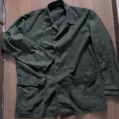 ダークグリーン コットン ミリタリージャケット