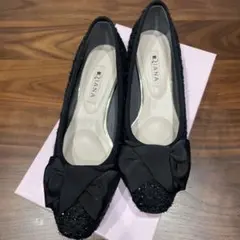 新品　美品　ダイアナ　パンプス　ツイード　リボン