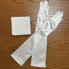 ウェディンググローブ　ロング　サテン