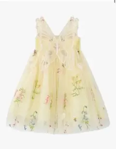 女の子 ドレス刺繍入り 蝶のデザイン チュール発表会 結婚式 100㎝