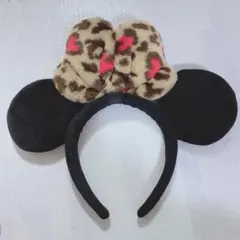 【美品】ディズニー ミニー　ヒョウ柄　カチューシャ