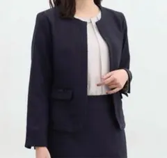 【新品タグ付き✨】グラシア ハニーズ ノーカラージャケット ネイビー Lサイズ