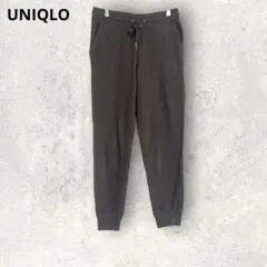 ユニクロ　ジョガーパンツ　ダークブラウン　M ウエストゴム　リラックス　綿混