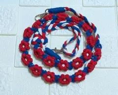 スマホショルダー　花　マクラメ 長さ調節可♪