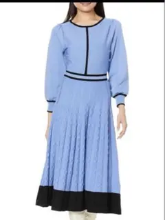 グレースコンチネンタル　ダイアグラム　パターンタックニットワンピース