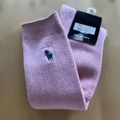 Ralph Lauren ピンク リブ　ハイソックス