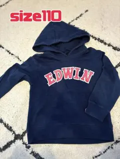 キッズ EDWIN パーカー ネイビー 110cm