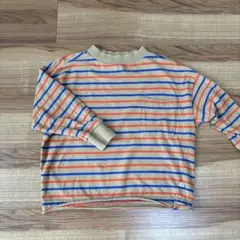 reposeams 4y 110cm ストライプ柄長袖カットソー