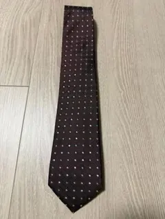 新品同様/未使用級 Paul Smith ネクタイ シルク ドット 裏地花柄