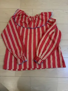 MARKEY'S HOGAN 赤ストライプ長袖シャツ 130センチ