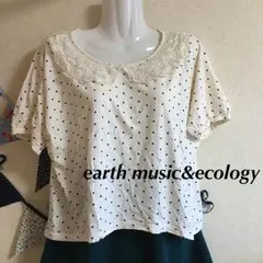 earth music&ecology レース襟 Ｔシャツ