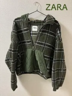 ZARA/ザラ/ボアパーカー/キルティング/ハーフジップ