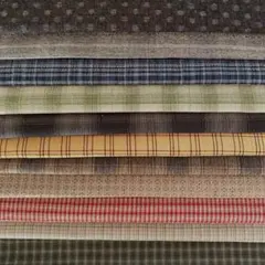 （ラストです❣️）先染め生地❤️ハギレ　11枚セット（おまけ付き）パッチワーク